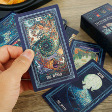 Load image into Gallery viewer, 78pcs Prism Tarots Copper Paperboard Tarot Cards with Exquisite Printed Telling Divination
