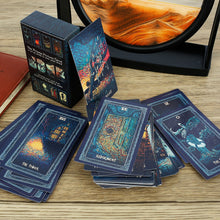 Load image into Gallery viewer, 78pcs Prism Tarots Copper Paperboard Tarot Cards with Exquisite Printed Telling Divination
