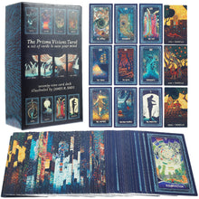 Load image into Gallery viewer, 78pcs Prism Tarots Copper Paperboard Tarot Cards with Exquisite Printed Telling Divination
