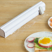 Load image into Gallery viewer, Food Wrap Cutter Cling Foil Film Wrap Storage Dispenser Cutter Durable Storage Organizer
