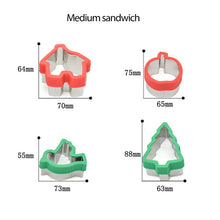 Load image into Gallery viewer, 12 Piece Set Stainless Steel Biscuit Mold Full Hand Guard Cake
