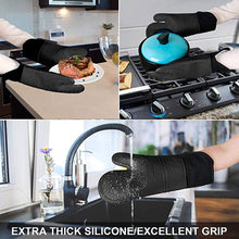 Load image into Gallery viewer, 3 Pieces Set Silicone Oven Mitts And Pot Holders Pads Heat Resistant Honeycomb Mat
