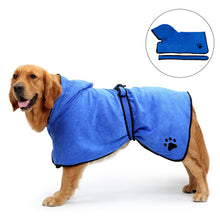 Load image into Gallery viewer, Pet Dog Bathrobe Microfiber Super Absorbent Dog Cat Bath Towel Quick-Drying Microfiber
