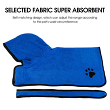 Load image into Gallery viewer, Pet Dog Bathrobe Microfiber Super Absorbent Dog Cat Bath Towel Quick-Drying Microfiber
