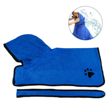 Load image into Gallery viewer, Pet Dog Bathrobe Microfiber Super Absorbent Dog Cat Bath Towel Quick-Drying Microfiber
