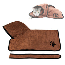 Load image into Gallery viewer, Pet Dog Bathrobe Microfiber Super Absorbent Dog Cat Bath Towel Quick-Drying Microfiber
