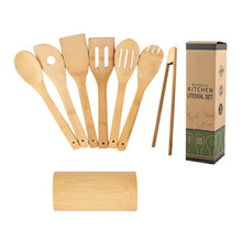 Load image into Gallery viewer, 8pcs/set Wooden Bamboo Cooking Utensils Set Kitchen Utensil Set
