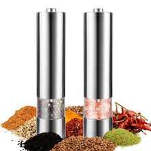 Load image into Gallery viewer, Electric Salt and Pepper Grinder Mill Stainless Steel
