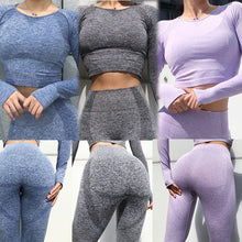 Load image into Gallery viewer, Female Tracksuit 2 Piece Set Women Seamless Fitness Yoga Set
