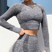 Load image into Gallery viewer, Female Tracksuit 2 Piece Set Women Seamless Fitness Yoga Set
