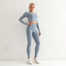 Load image into Gallery viewer, Female Tracksuit 2 Piece Set Women Seamless Fitness Yoga Set
