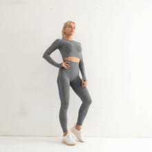 Load image into Gallery viewer, Female Tracksuit 2 Piece Set Women Seamless Fitness Yoga Set
