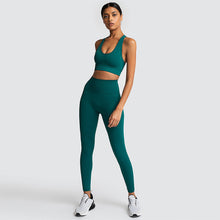 Load image into Gallery viewer, Summer 2 Piece Set Women Yoga  Workout Leggings Sports Suit Bras
