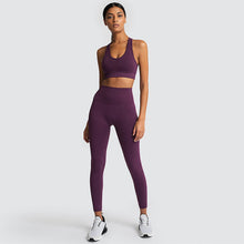 Load image into Gallery viewer, Summer 2 Piece Set Women Yoga  Workout Leggings Sports Suit Bras
