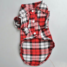 Load image into Gallery viewer, Dog Shirts British Style Plaid Pet Dog Clothes for Small Dogs Cotton
