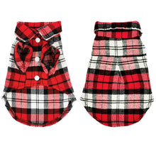 Load image into Gallery viewer, Dog Shirts British Style Plaid Pet Dog Clothes for Small Dogs Cotton
