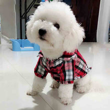 Load image into Gallery viewer, Dog Shirts British Style Plaid Pet Dog Clothes for Small Dogs Cotton
